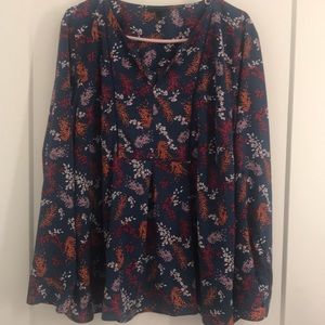 Lane Bryant Beautiful Blue and floral tunic